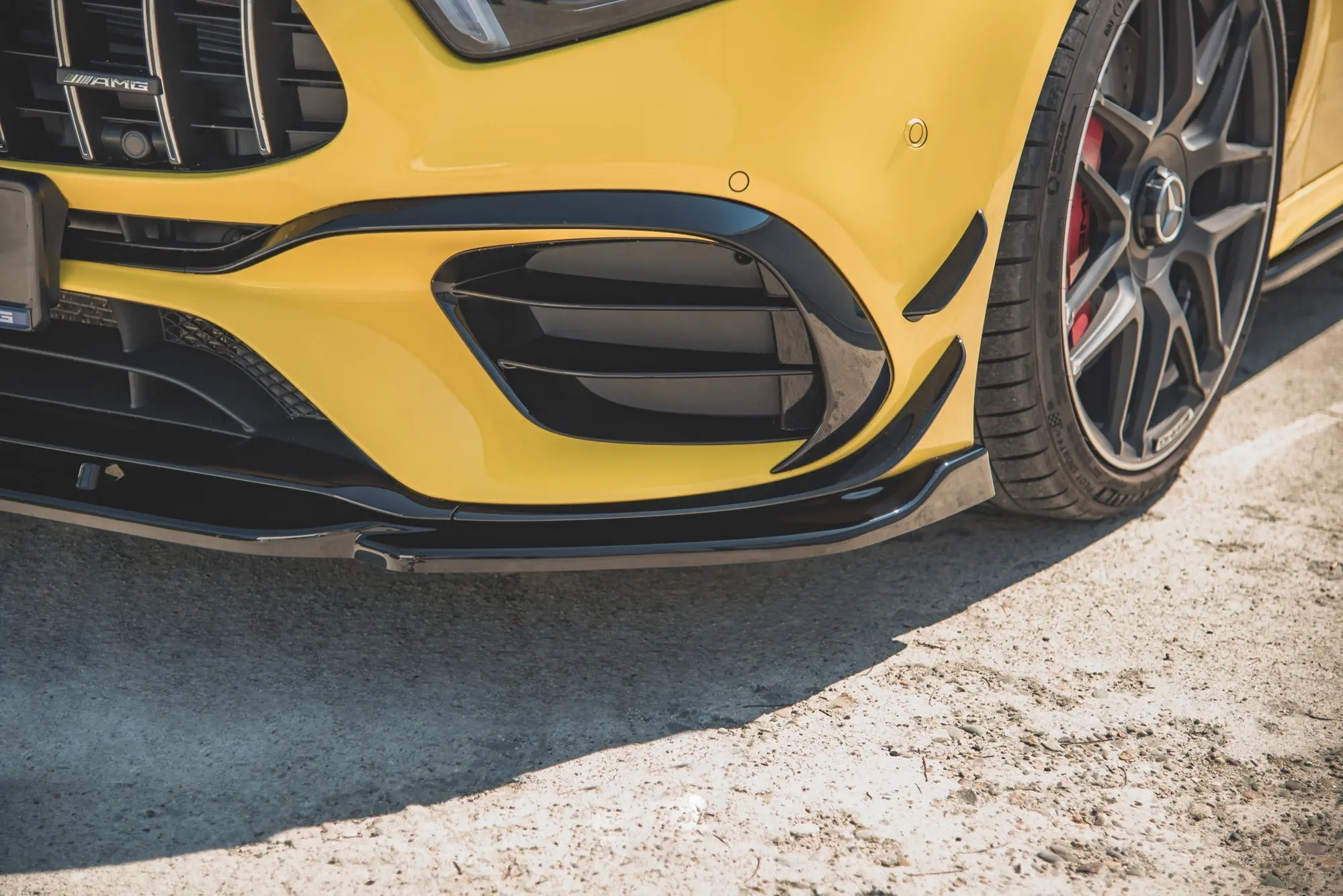 Frontspoiler Mercedes-Benz AMG 45 S (W177 / V177) Aero Pack 2019-> | V.2  Glossy Black Edition – bilde 4