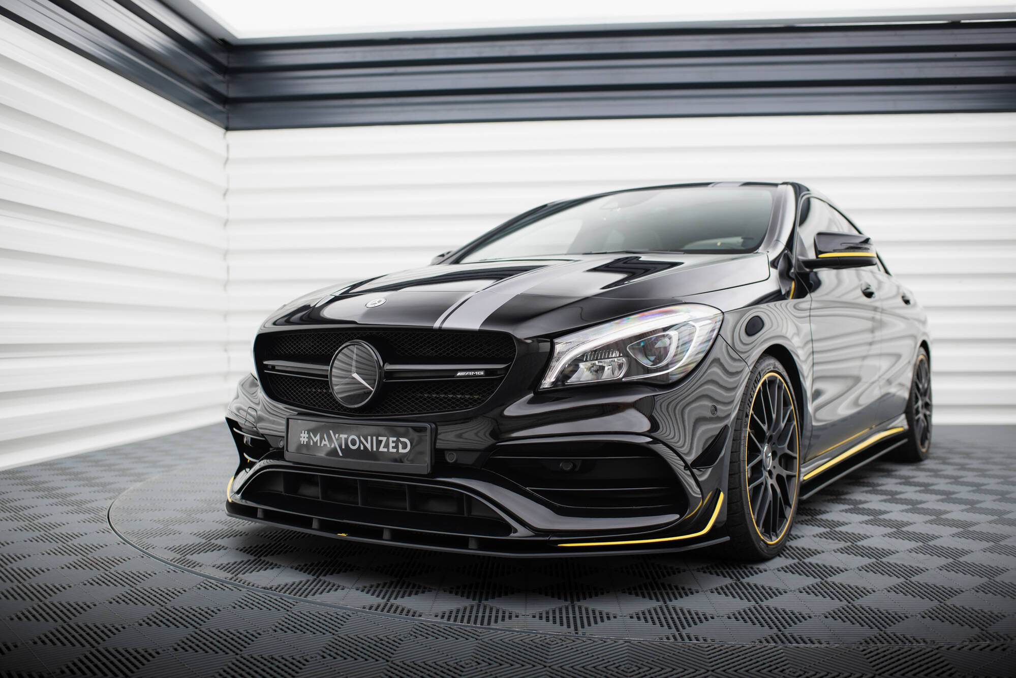 Frontspoiler Mercedes-Benz AMG CLA 45 Aero (C117) Facelift 2017 - 2019 | Sport Glossy Black Edition