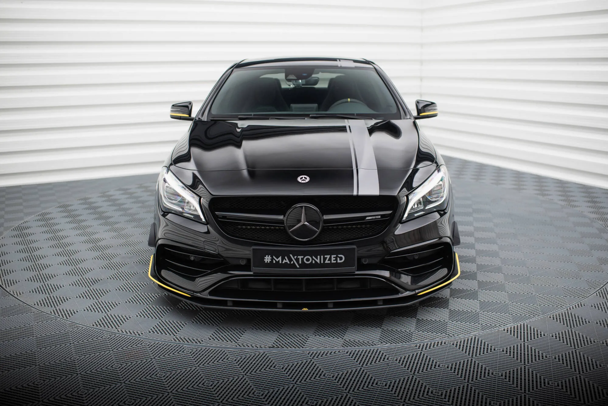 Frontspoiler Mercedes-Benz AMG Cla 45 Aero (C117) Facelift 2017 - 2019 | Street Pro Black Edition – bilde 2