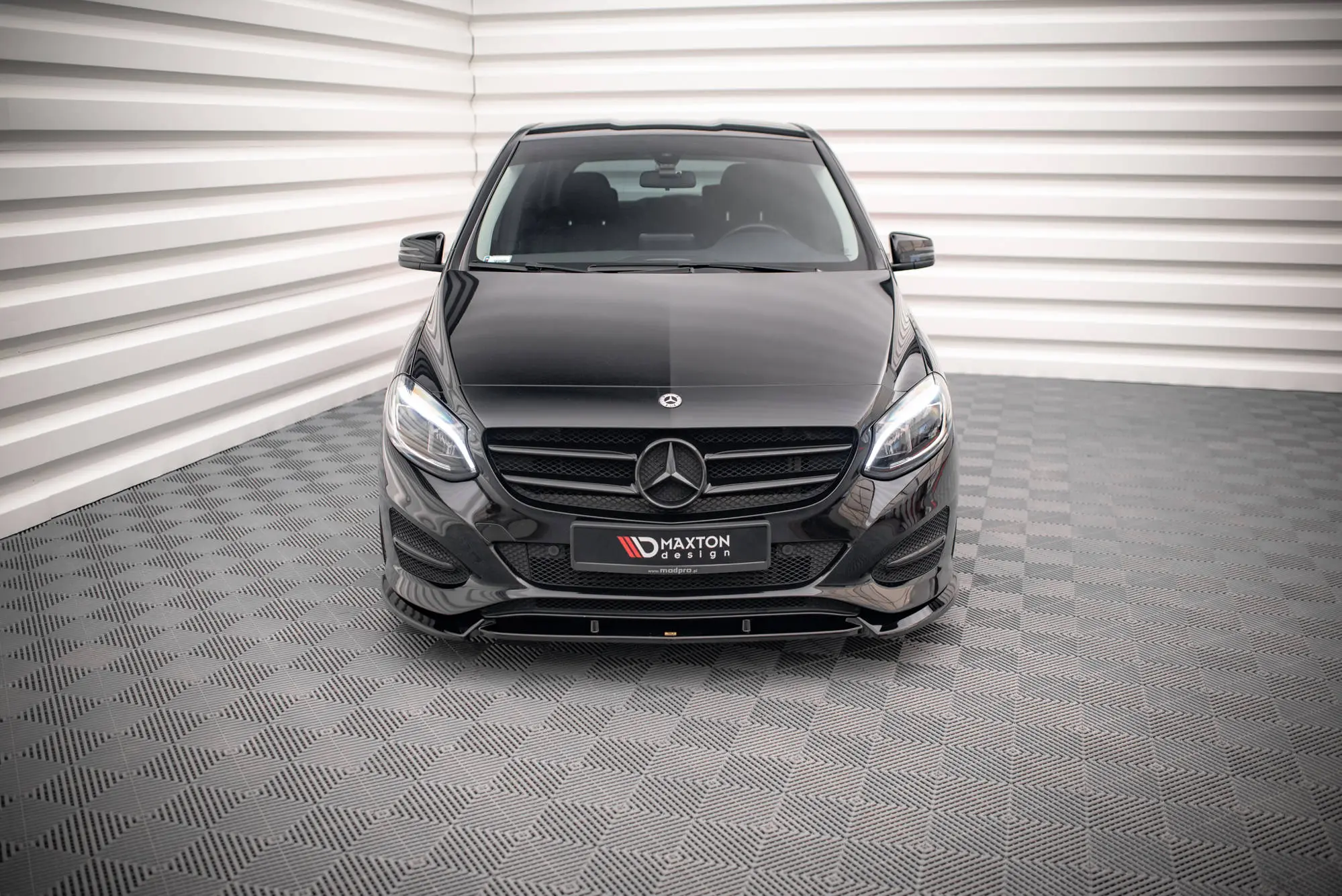 Frontspoiler Mercedes-Benz B (W246) Facelift 2014-2018 | Glossy Black Edition