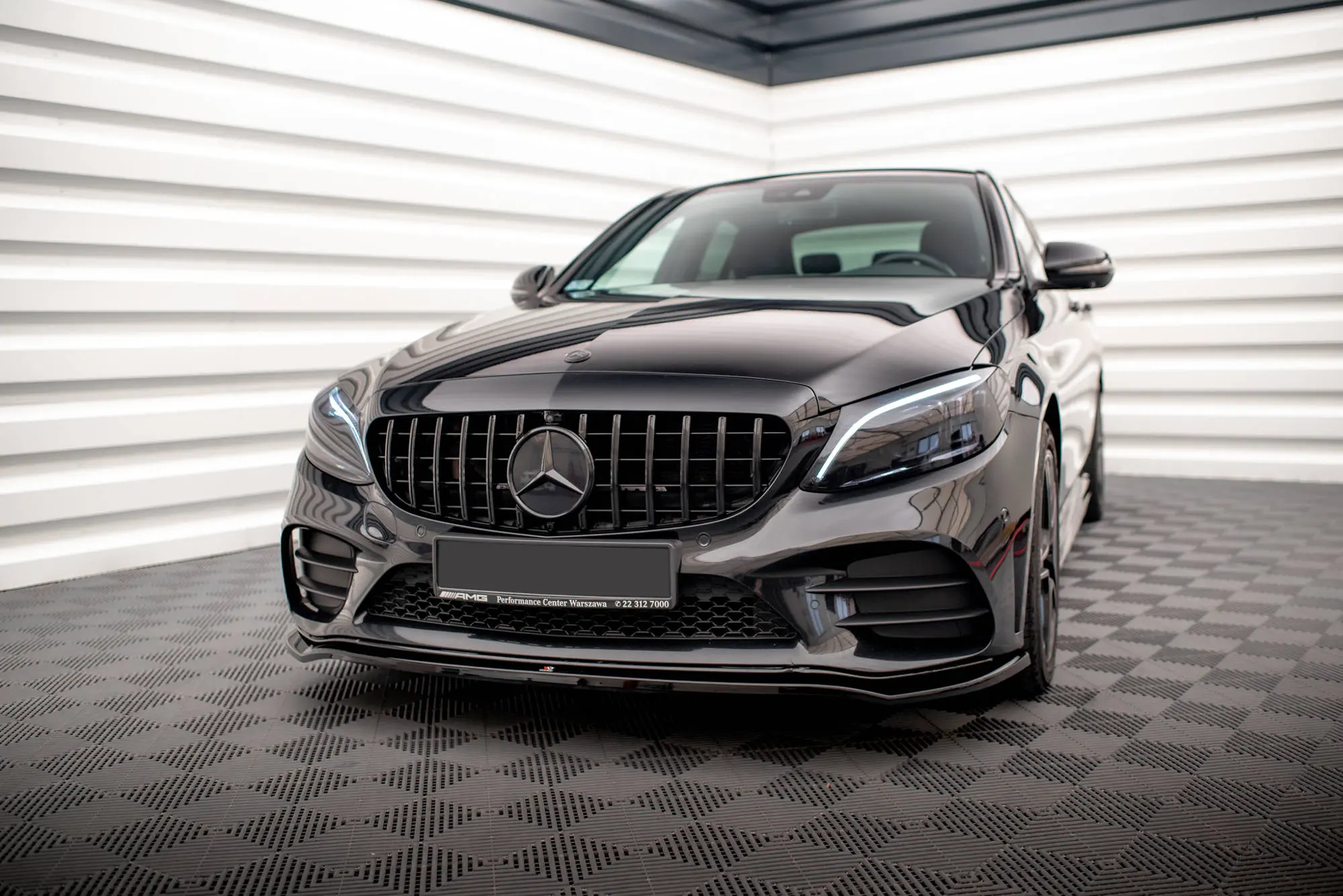 Frontspoiler Mercedes-Benz C AMG-Line / AMG C43 (W205 / C205) Facelift 2018-2021 |  V.1 Glossy Black Edition