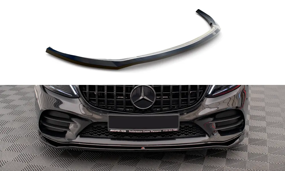 Frontspoiler Mercedes-Benz C AMG-Line / AMG C43 (W205 / C205) Facelift 2018-2021 |  V.1 Glossy Black Edition – bilde 4