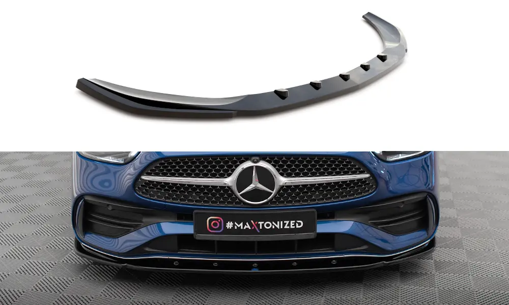 Frontspoiler Mercedes-Benz C AMG-Line ( W206 / S206) 2021-> | V.2 Glossy Black Edition Image 3