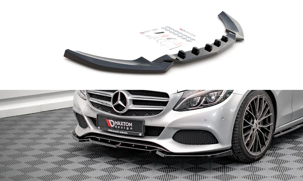Frontspoiler Mercedes-Benz C (W205 / S205 ) pre-facelift 2014 - 2018 │ Glossy Black Edition – bilde 3