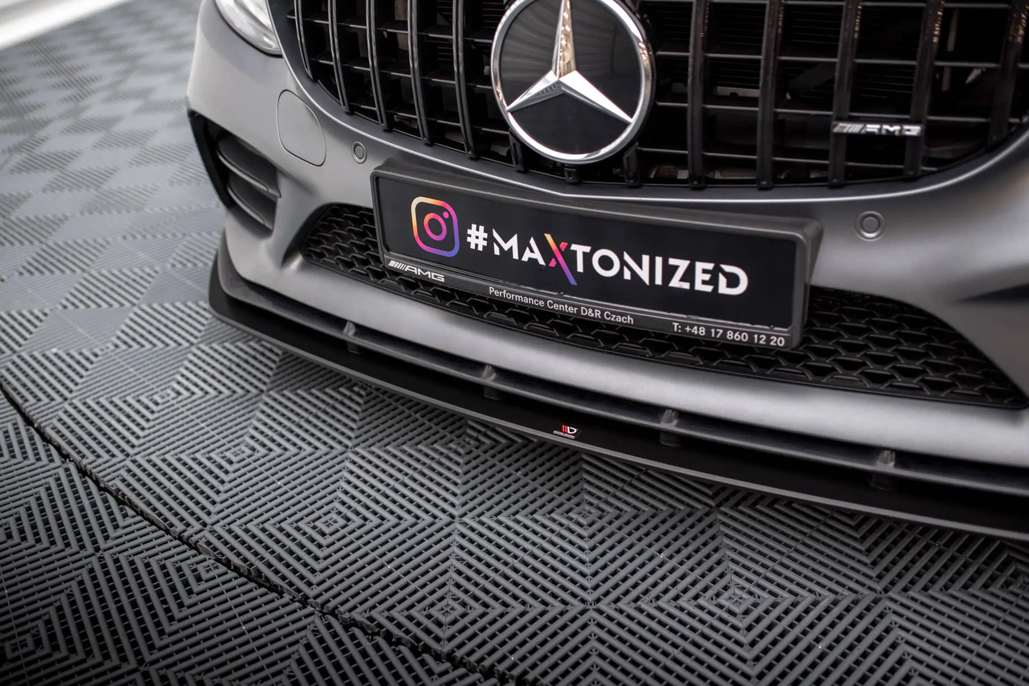 Frontspoiler Mercedes-Benz C43 AMG Coupe (C205) facelift 2018 - 2022 | Street Pro Black Edition