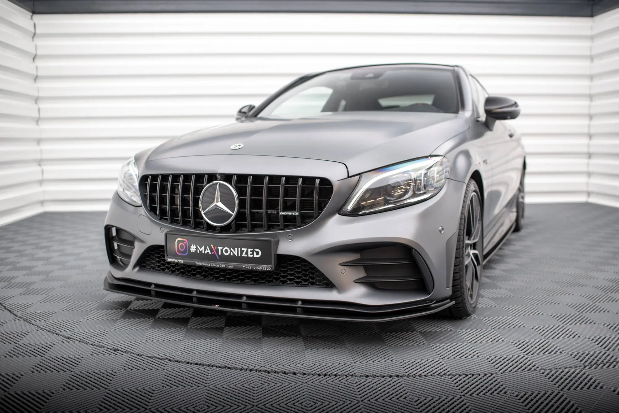 Frontspoiler Mercedes-Benz C43 AMG Coupe (C205) facelift 2018 - 2022 | Street Pro Black Edition – bilde 2