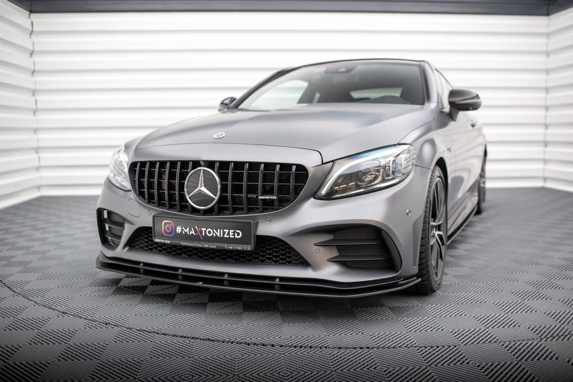 Frontspoiler Mercedes-Benz C43 AMG Coupe (C205) facelift 2018 - 2022 | Street Pro Black Edition