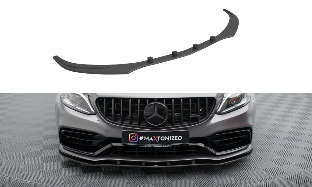 Frontspoiler Mercedes-Benz C63 AMG (W205 / S205) facelift 2018 - 2021 | Street Pro Black Edition – bilde 2
