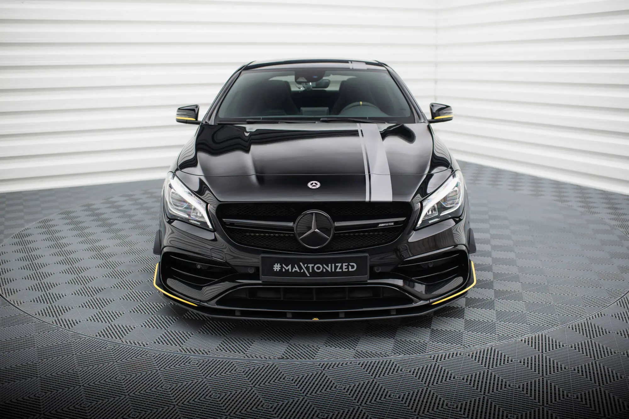 Frontspoiler Mercedes-Benz CLA 45 Aero AMG (C117) facelift 2017 - 2019 | Street Pro Black Edition – bilde 4