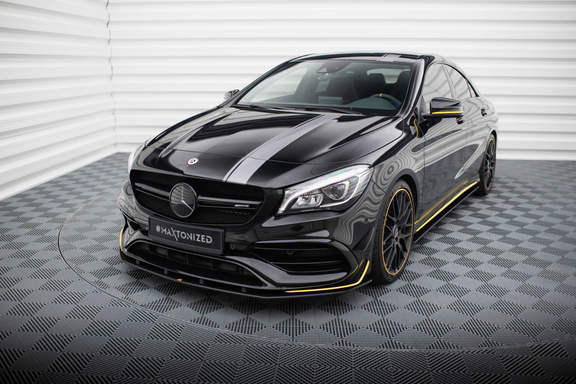 Frontspoiler Mercedes-Benz CLA 45 Aero AMG (C117) facelift 2017 - 2019 | Street Pro Black Edition – bilde 5