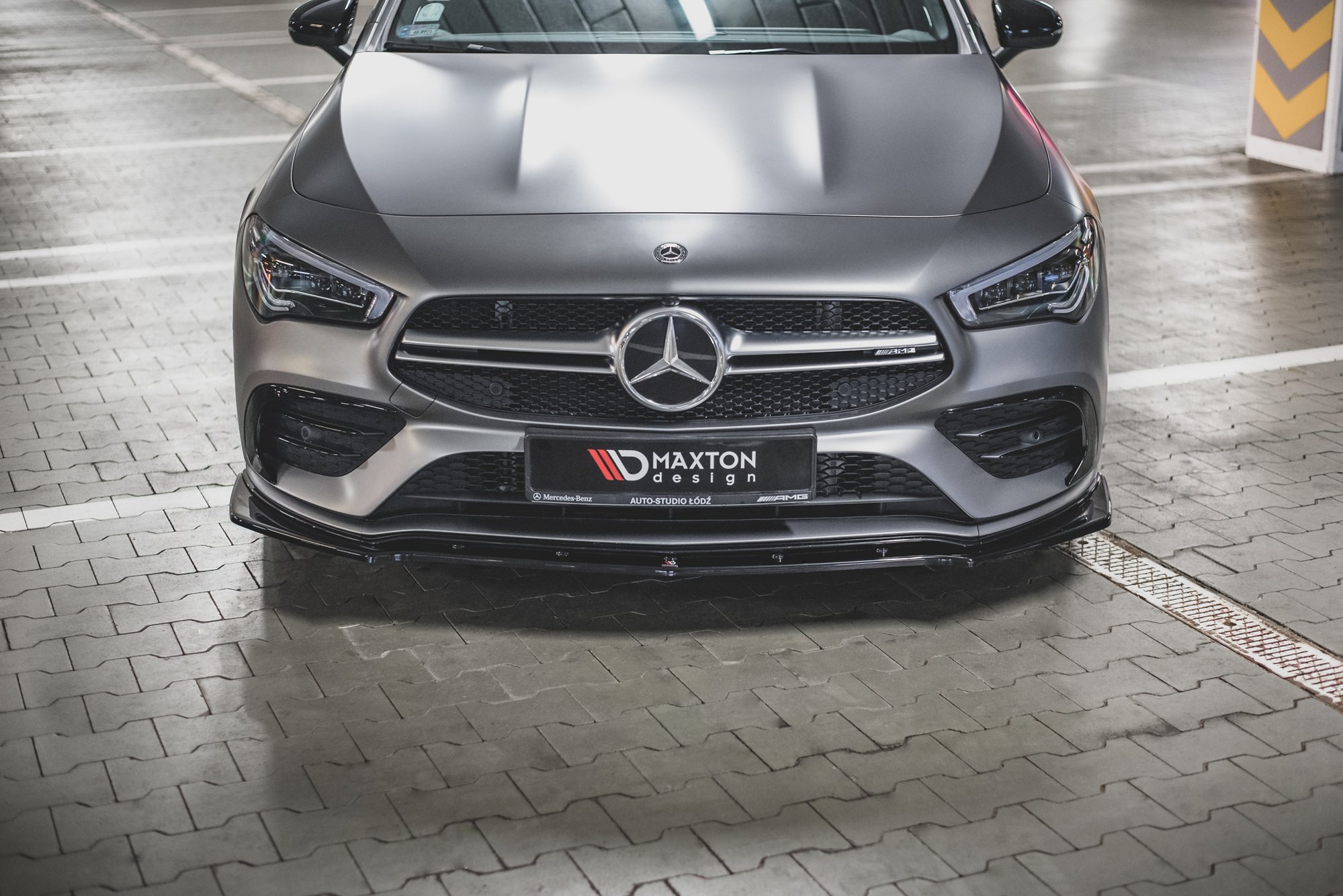 Frontspoiler Mercedes-Benz CLA AMG 35 Aero (C118 / X118) 2019-> | V.2 Glossy Black Edition