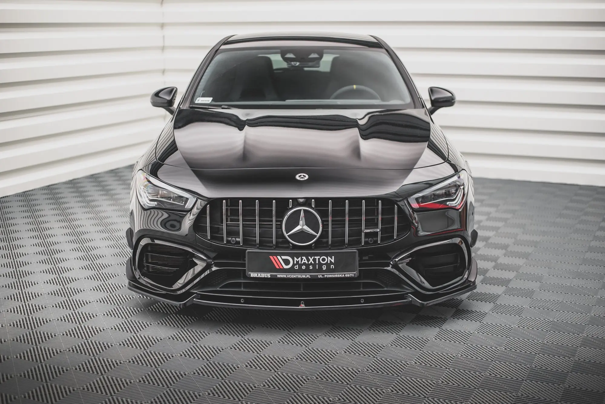 Frontspoiler Mercedes-Benz CLA AMG 45 Aero (C118 / X118) 2019-> | V.2 Glossy Black Edition