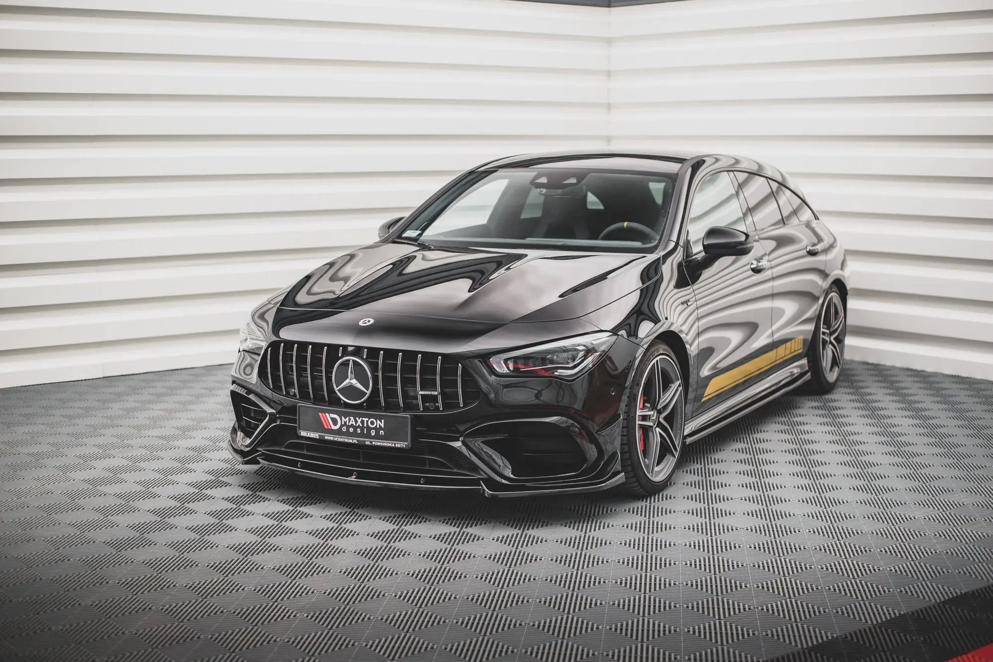 Frontspoiler Mercedes-Benz CLA AMG 45 Aero (C118 / X118) 2019-> | V.2 Glossy Black Edition – bilde 3
