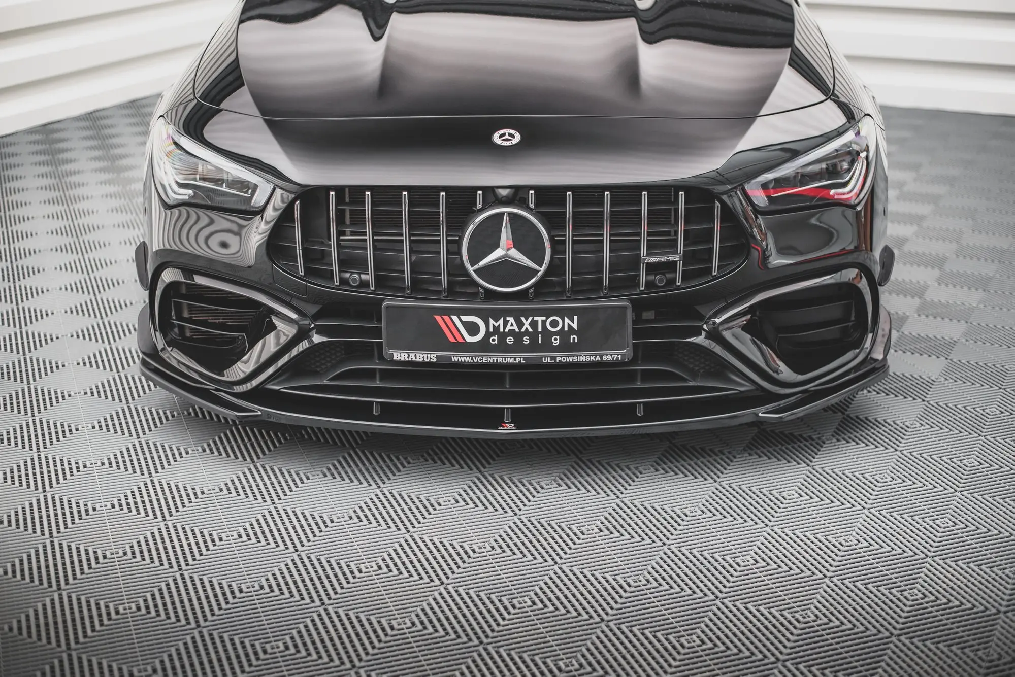 Frontspoiler Mercedes-Benz CLA AMG 45 Aero (C118 / X118) 2019-> | V.3 Glossy Black Edition