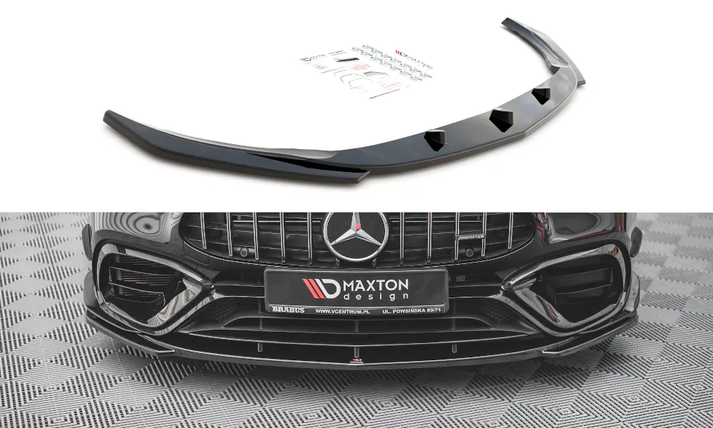 Frontspoiler Mercedes-Benz CLA AMG 45 Aero (C118 / X118) 2019-> | V.3 Glossy Black Edition – bilde 2