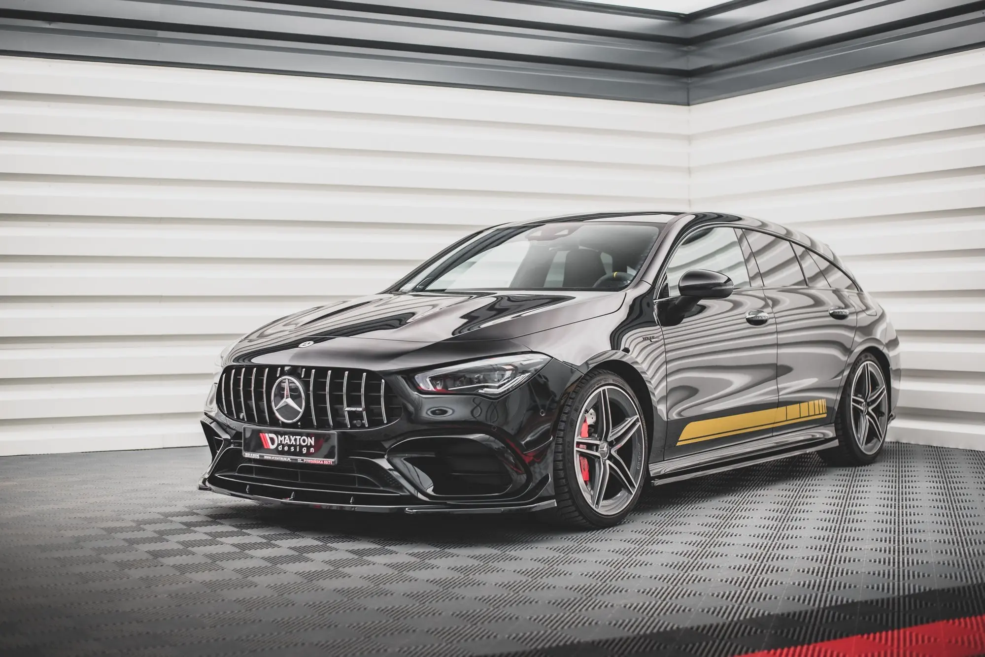 Frontspoiler Mercedes-Benz CLA AMG 45 Aero (C118 / X118) 2019-> | V.3 Glossy Black Edition – bilde 3