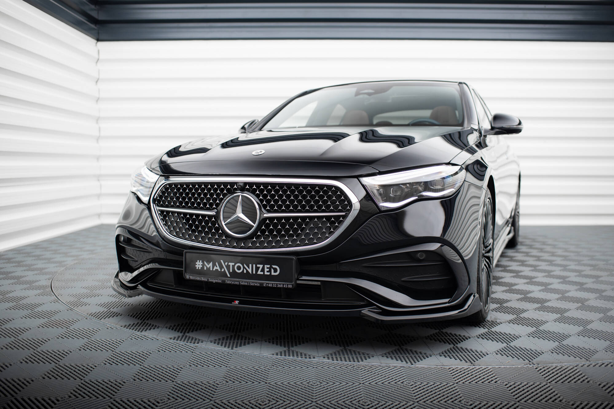 Frontspoiler Mercedes-Benz E AMG-Line W214 2023 ->  | Sport Glossy Black Edition V1