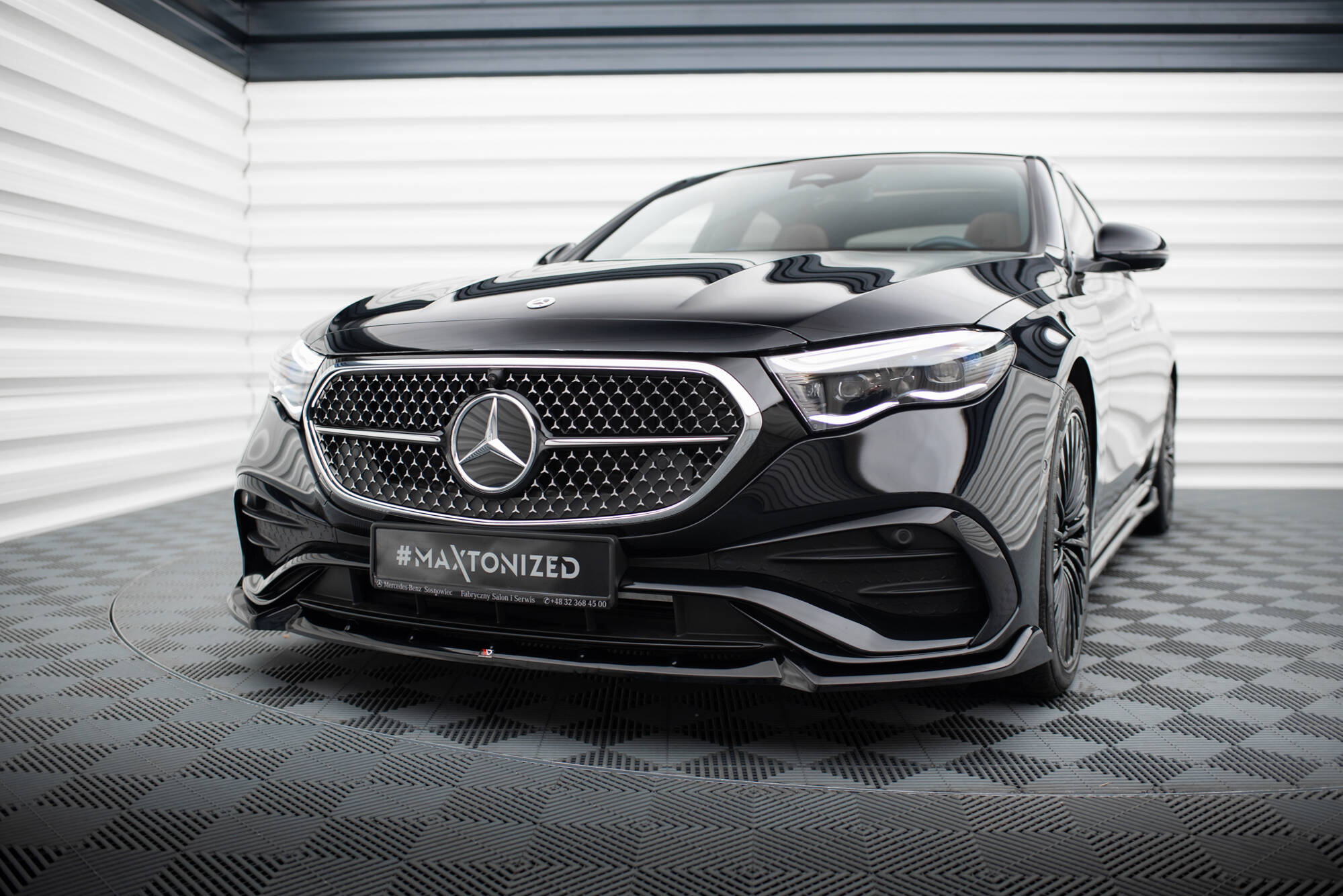 Frontspoiler Mercedes-Benz E AMG-Line W214 2023 ->  | Sport Glossy Black Edition V2