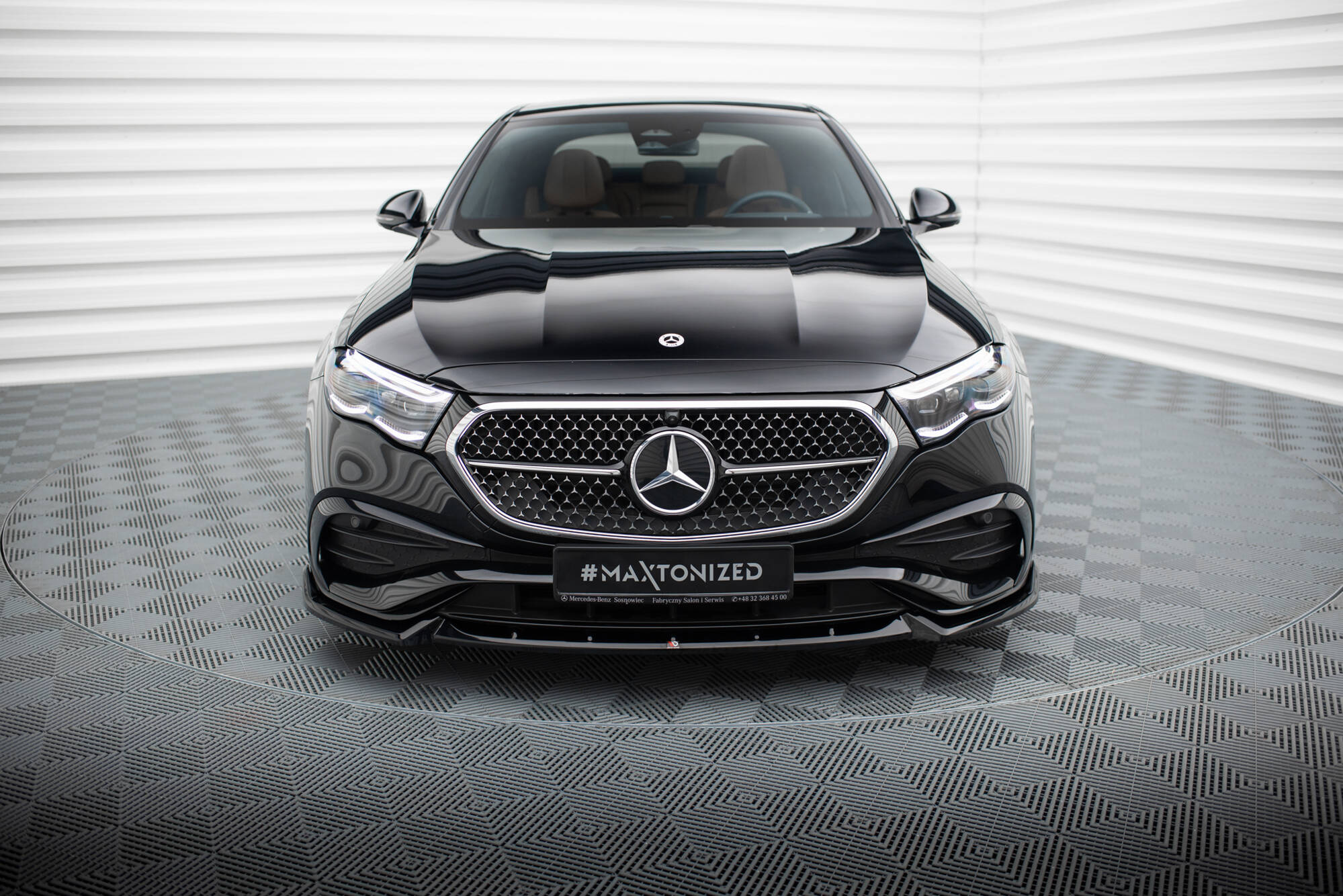 Frontspoiler Mercedes-Benz E AMG-Line W214 2023 ->  | Sport Glossy Black Edition V2 – bilde 2