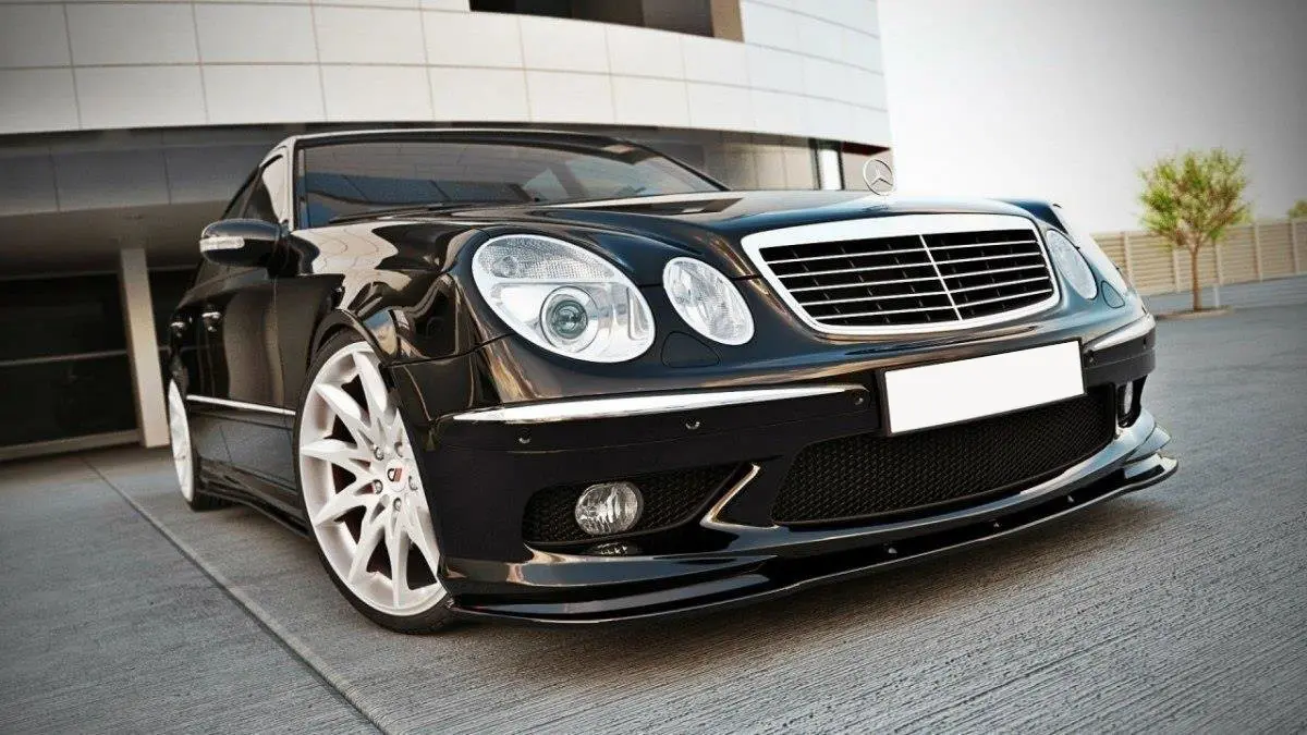 Frontspoiler Mercedes-Benz E (W211/S211) AMG 2002 - 2006 │ Glossy Black Edition