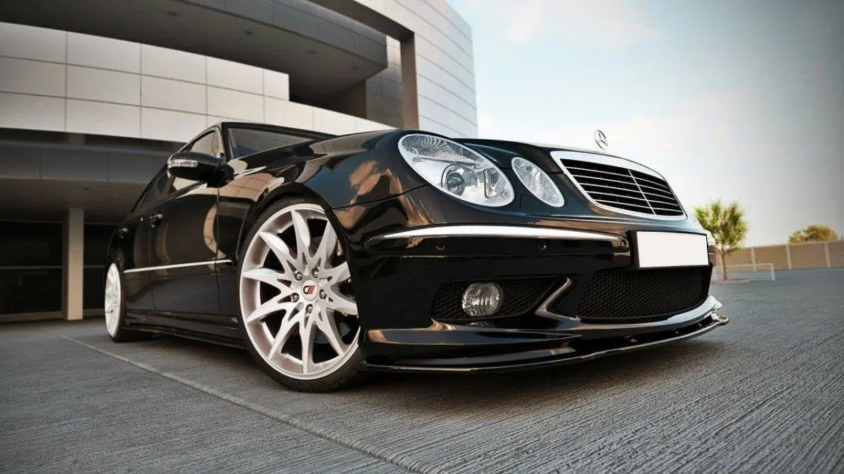 Frontspoiler Mercedes-Benz E (W211/S211) AMG 2002 - 2006 │ Glossy Black Edition – bilde 3
