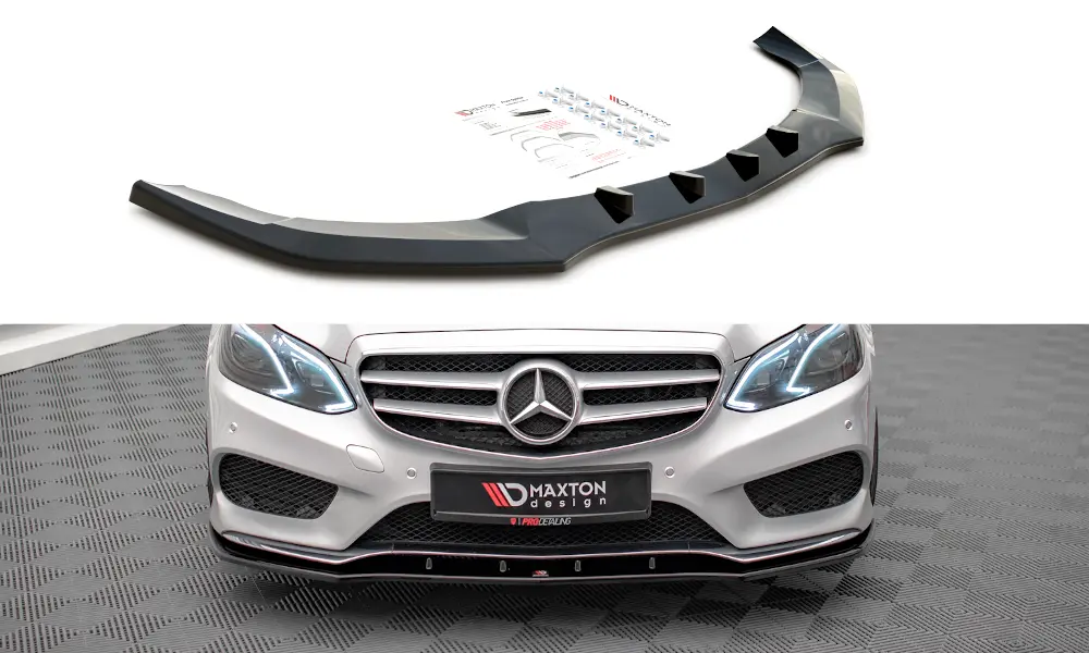 Frontspoiler Mercedes-Benz E (W212) AMG-Line Facelift 2012-2016 | V.1 Glossy Black Edition – bilde 2