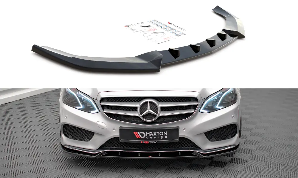 Frontspoiler Mercedes-Benz E (W212) AMG-Line Facelift 2012-2016 | V.2 Glossy Black Edition – bilde 2