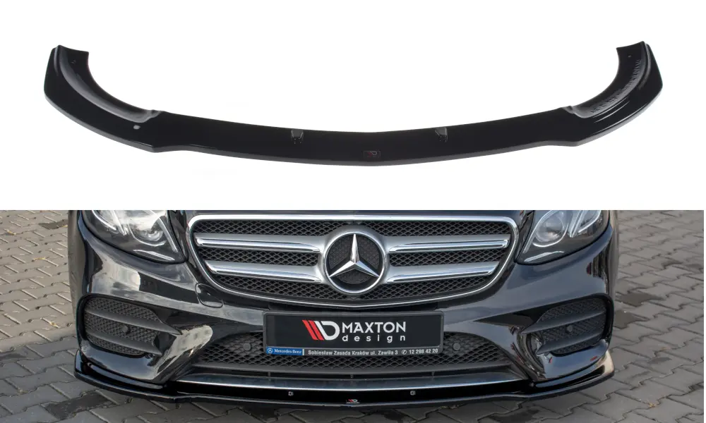 Frontspoiler Mercedes-Benz E (W213 / S213) AMG-Line  2016 - 2020 / Mercedes-Benz E43 (W213 / S213) AMG 2016-2018 | Glossy Black Edition – bilde 2
