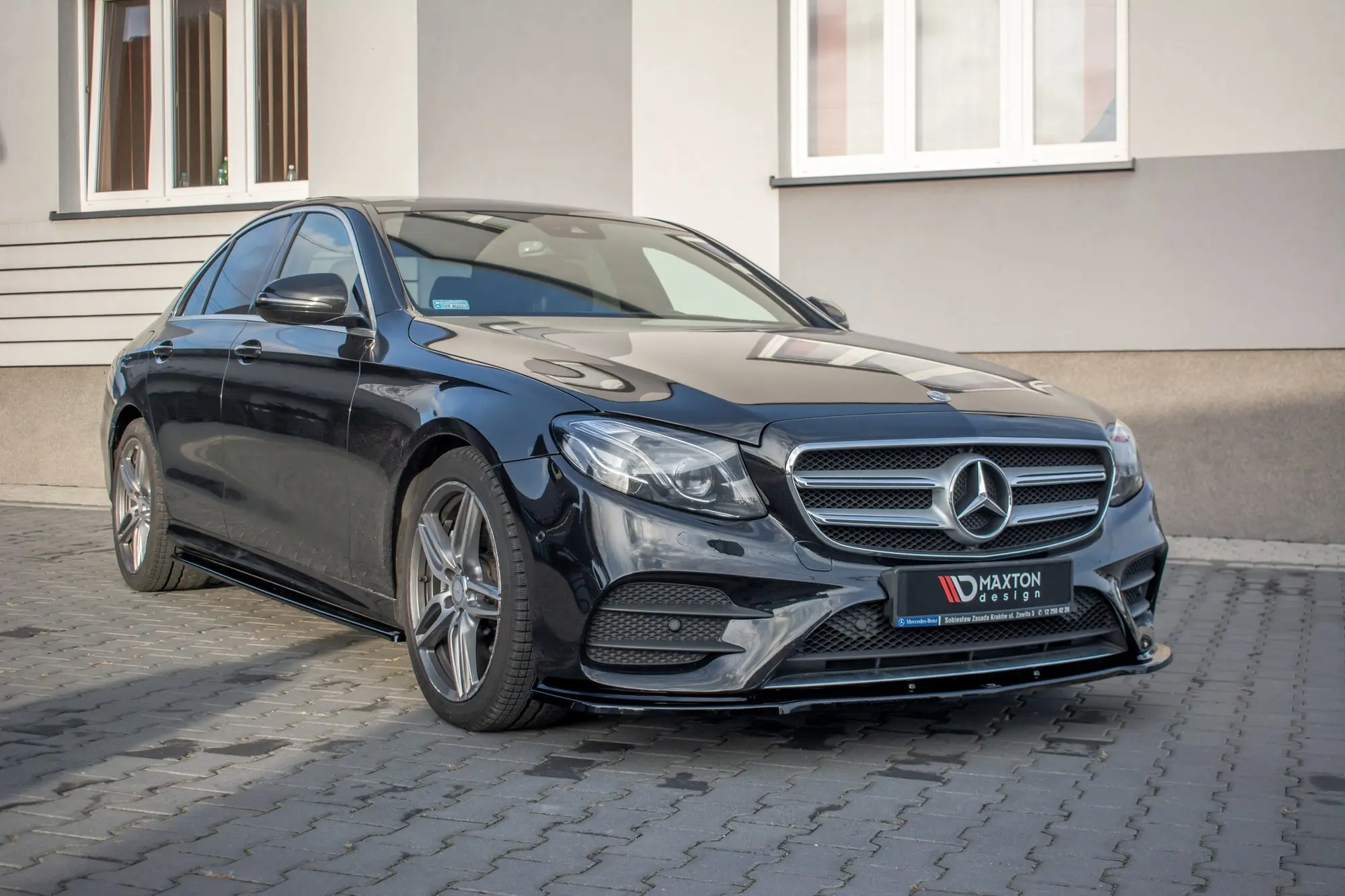 Frontspoiler Mercedes-Benz E (W213 / S213) AMG-Line  2016 - 2020 / Mercedes-Benz E43 (W213 / S213) AMG 2016-2018 | Glossy Black Edition – bilde 3