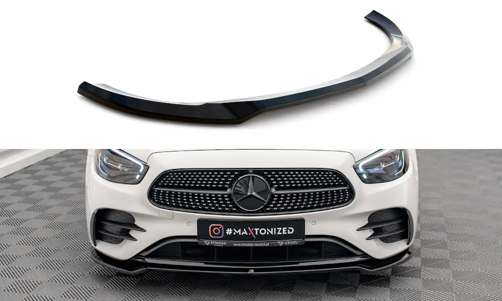 Frontspoiler Mercedes-Benz E (W213 / S213) AMG-Line Facelift 2021 - 2023 | V.1 Glossy Black Edition – bilde 2