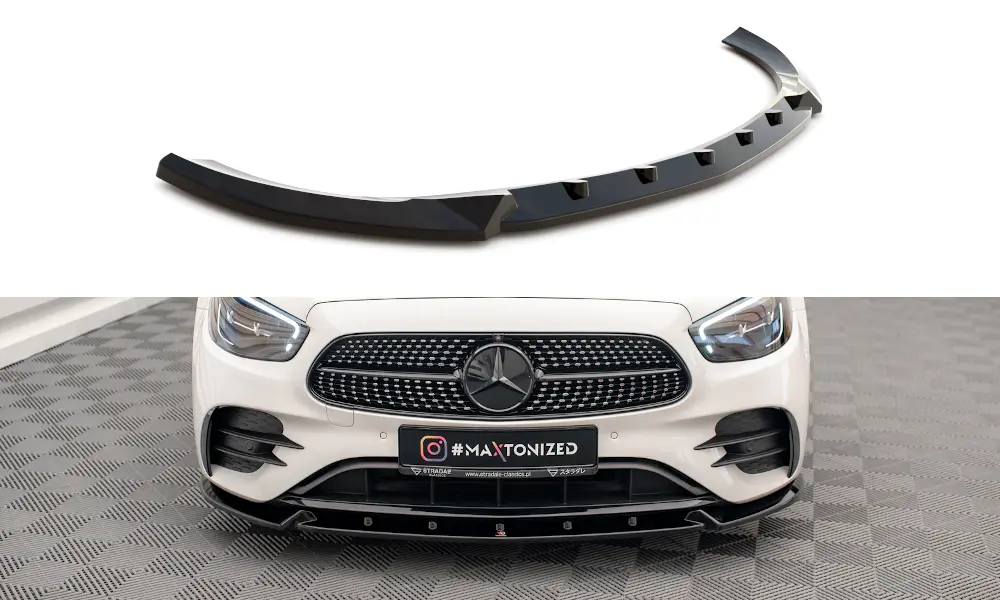 Frontspoiler Mercedes-Benz E (W213 / S213) AMG-Line Facelift 2021 - 2023 | V.2 Glossy Black Edition – bilde 2