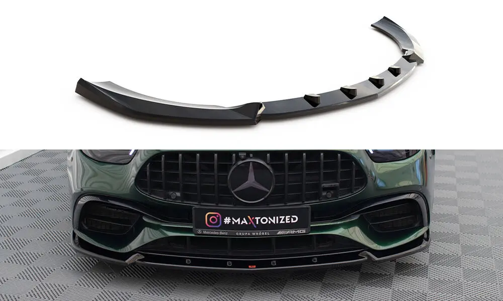 Frontspoiler Mercedes-Benz E63 AMG (W213) facelift 2020 - 2023 | V.2 Glossy Black Edition – bilde 2