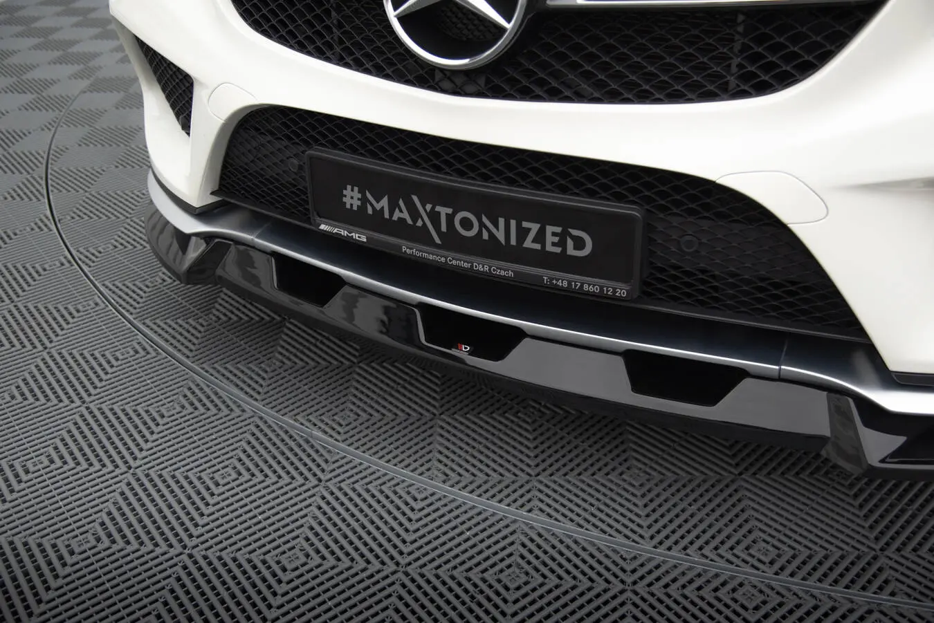 Frontspoiler Mercedes-Benz GLE Coupe 43 AMG (C292) 2015 -2019 / Mercedes-Benz GLE Coupe (C292) AMG-Line 2015 - 2019 | V.1 Glossy Black Edition