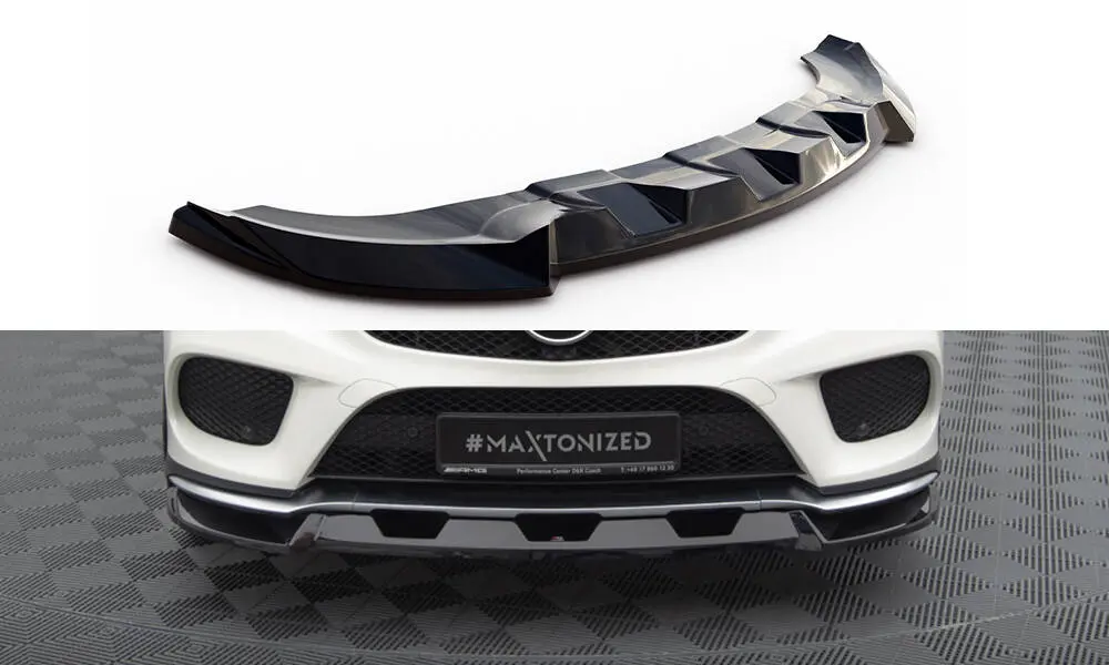 Frontspoiler Mercedes-Benz GLE Coupe 43 AMG (C292) 2015 -2019 / Mercedes-Benz GLE Coupe (C292) AMG-Line 2015 - 2019 | V.1 Glossy Black Edition – bilde 2