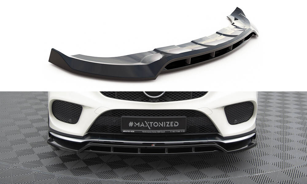 Frontspoiler Mercedes-Benz GLE Coupe 43 AMG (C292) 2015 -2019 / Mercedes-Benz GLE Coupe (C292) AMG-Line 2015 - 2019 | V.2 Glossy Black Edition – bilde 3