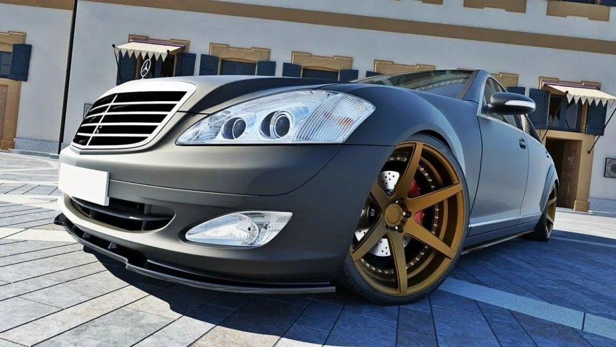Frontspoiler Mercedes-Benz S (W221) Pre-facelift 2005-2009 | AMG Design Glossy Black