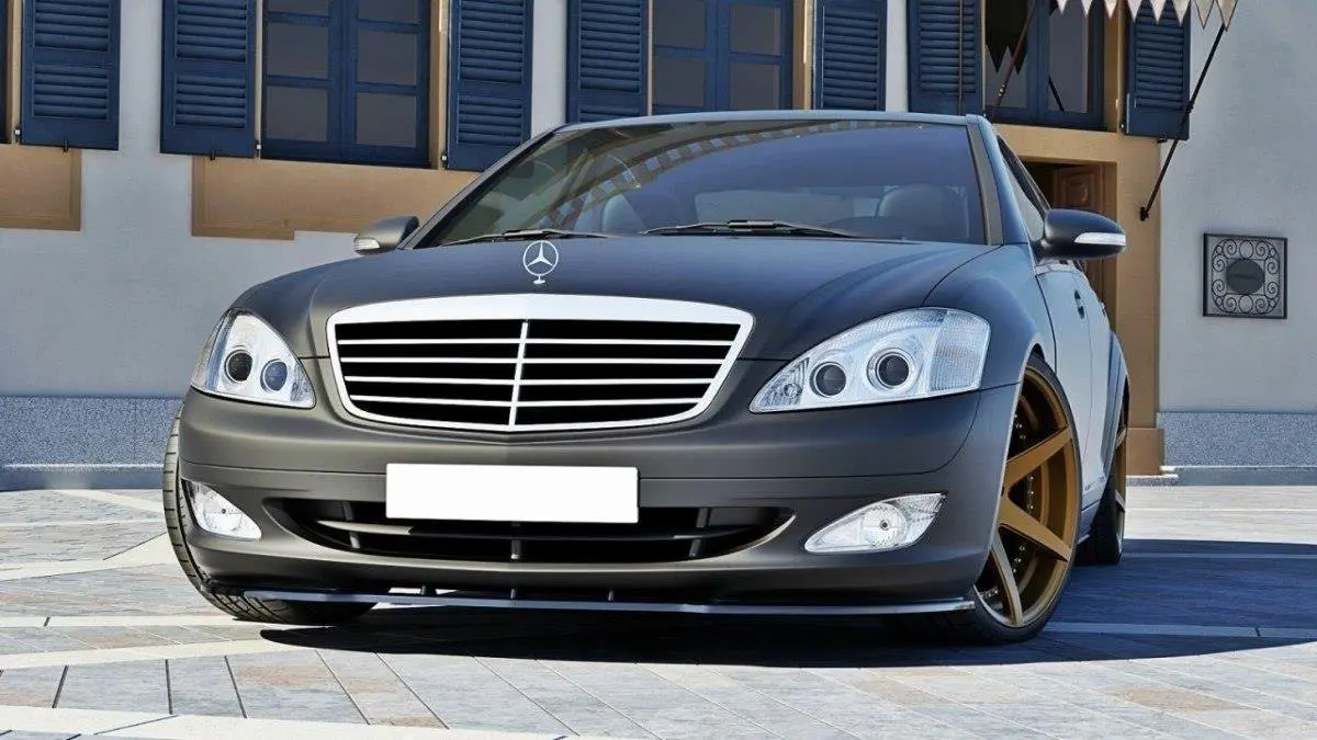 Frontspoiler Mercedes-Benz S (W221) Pre-facelift 2005-2009 | AMG Design Glossy Black – bilde 2