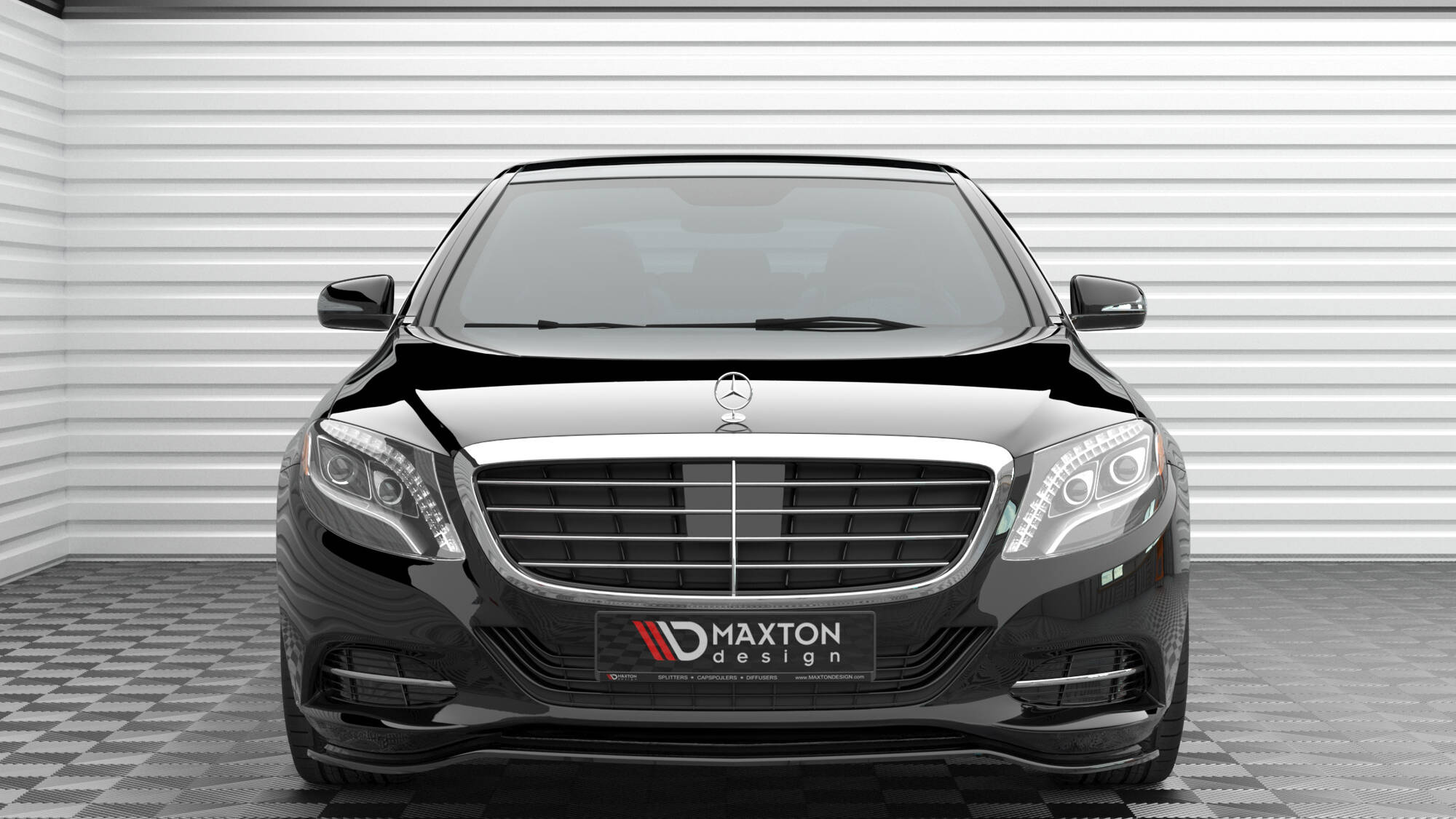 Frontspoiler Mercedes-Benz S (W222) 2013 - 2017 | Sport Glossy Black Edition V1 – bilde 2