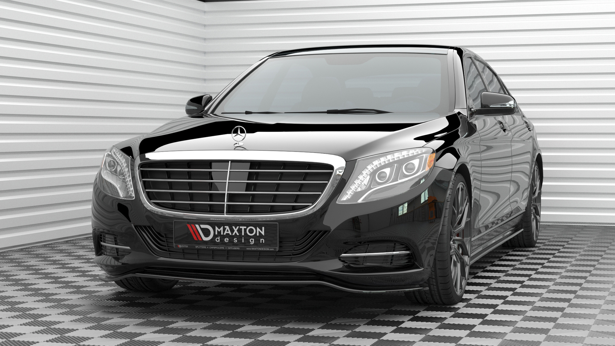 Frontspoiler Mercedes-Benz S (W222) 2013 - 2017 | Sport Glossy Black Edition V1 – bilde 3