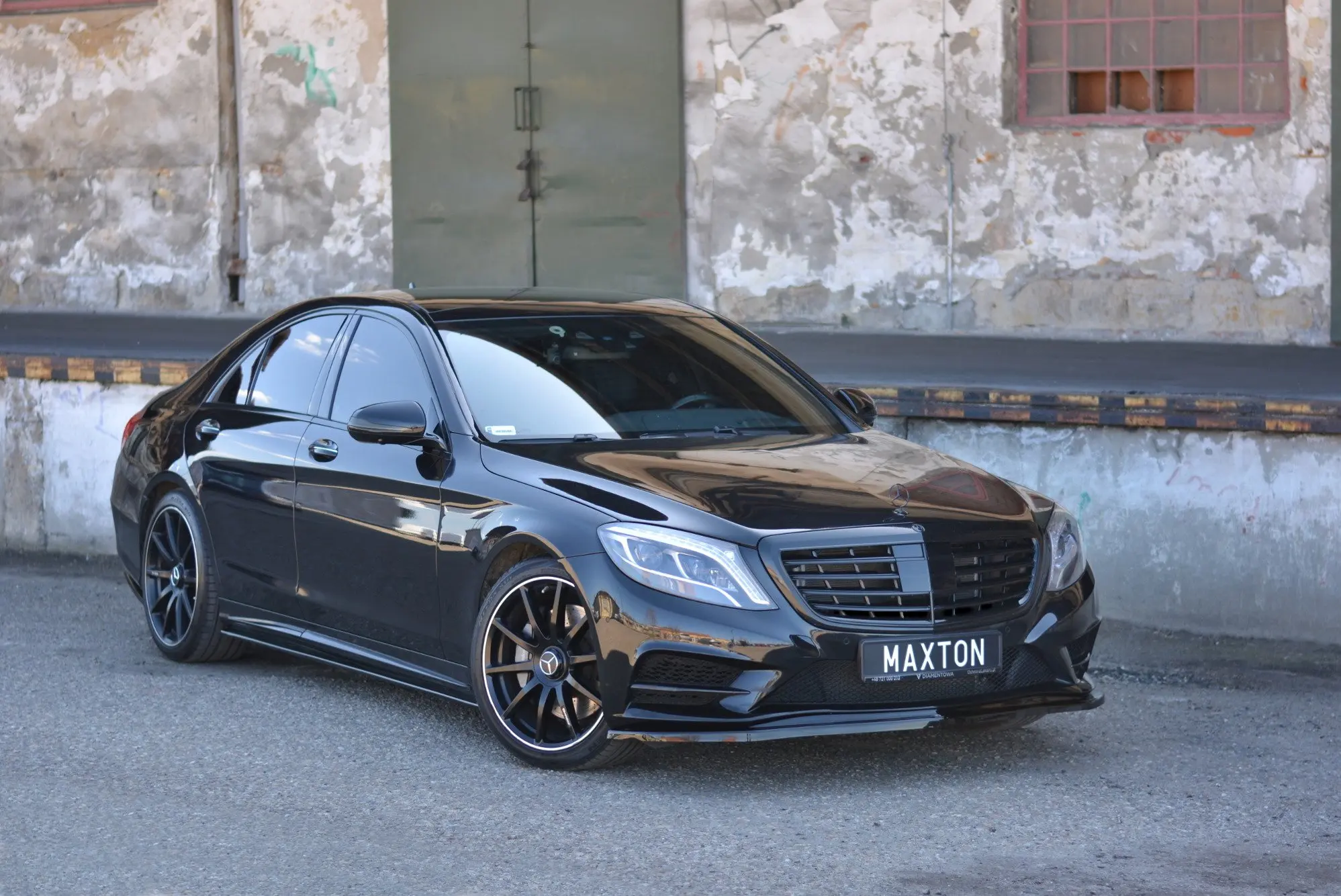 Frontspoiler Mercedes-Benz S (W222) AMG-Line 2013 - 2017 | V.1 Glossy Black Edition – bilde 3