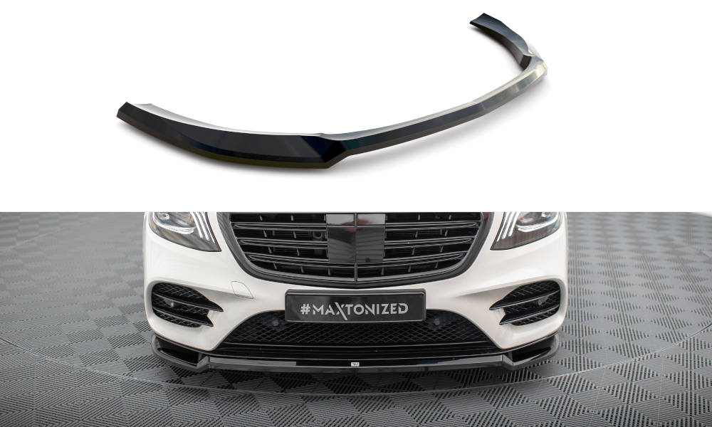 Frontspoiler Mercedes-Benz S (W222) AMG-Line facelift 2017 - 2020 | V.1 Glossy Black Edition – bilde 3