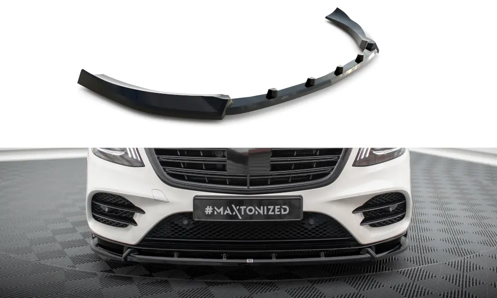Frontspoiler Mercedes-Benz S (W222) AMG-Line facelift 2017 - 2020 | V.2 Glossy Black Edition – bilde 3