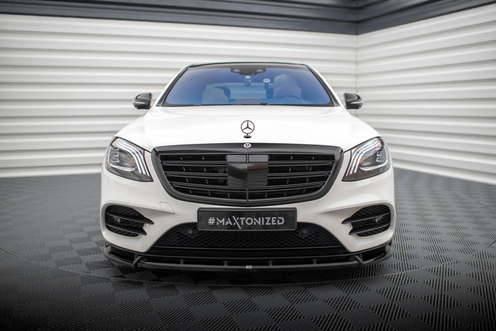 Frontspoiler Mercedes-Benz S (W222) AMG-Line facelift 2017 - 2020 | V.2 Glossy Black Edition – bilde 4