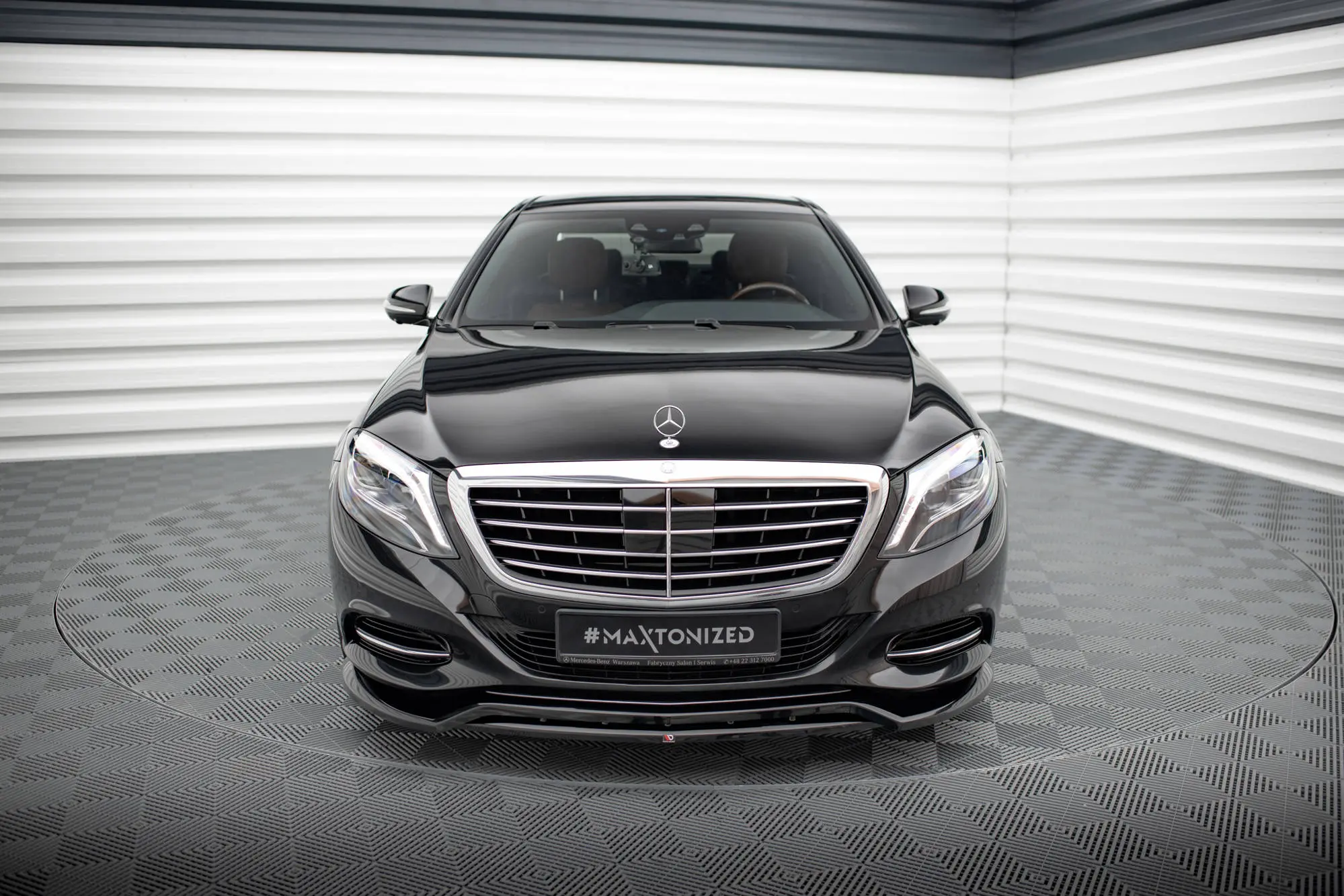 Frontspoiler Mercedes-Benz S (W222) pre-facelift 2013 - 2017 | Glossy Black Edition – bilde 4