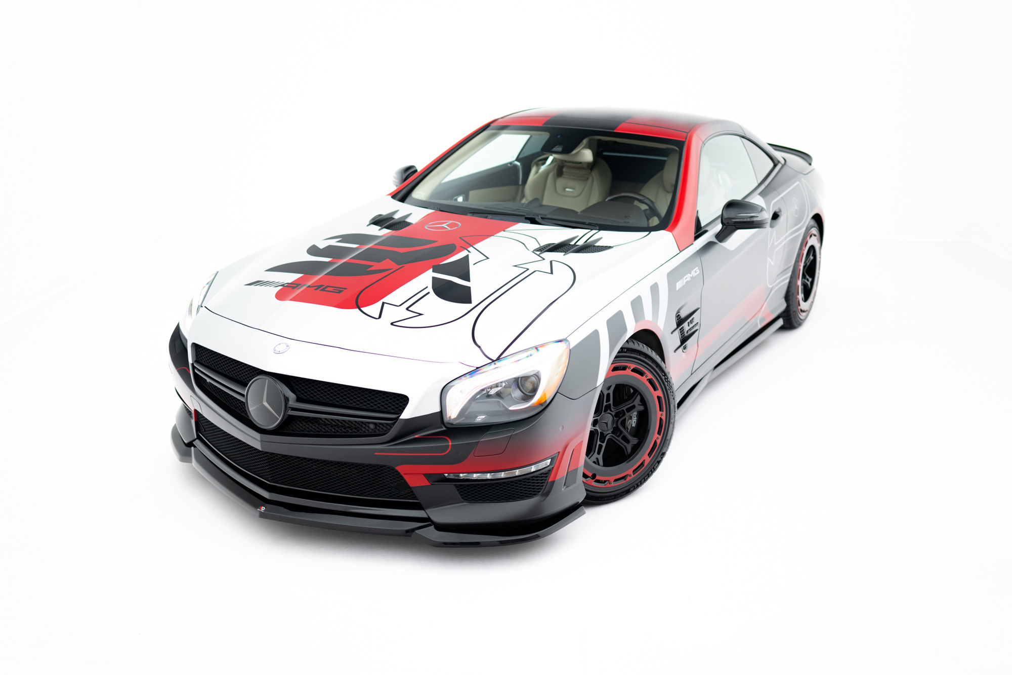 Frontspoiler Mercedes-Benz SL 63 AMG (R231) 2012 - 2016 | V2 Sport Glossy Black Edition – bilde 2