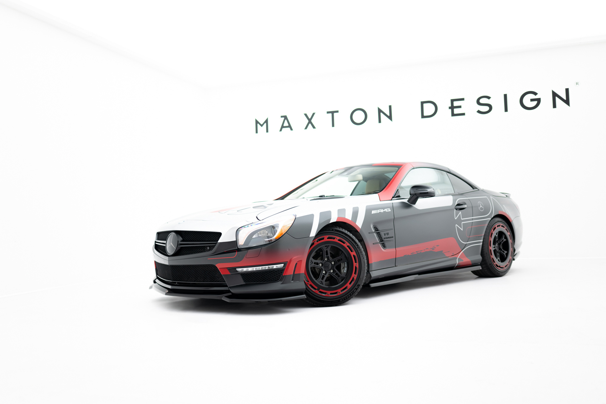 Frontspoiler Mercedes-Benz SL 63 AMG (R231) 2012 - 2016 | V2 Sport Glossy Black Edition – bilde 6