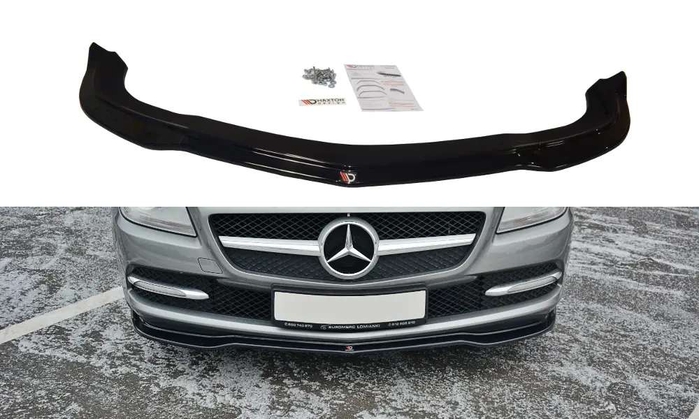 Frontspoiler Mercedes-Benz SLK (R172) 2011-2015 | V.1 Glossy Black Edition – bilde 3