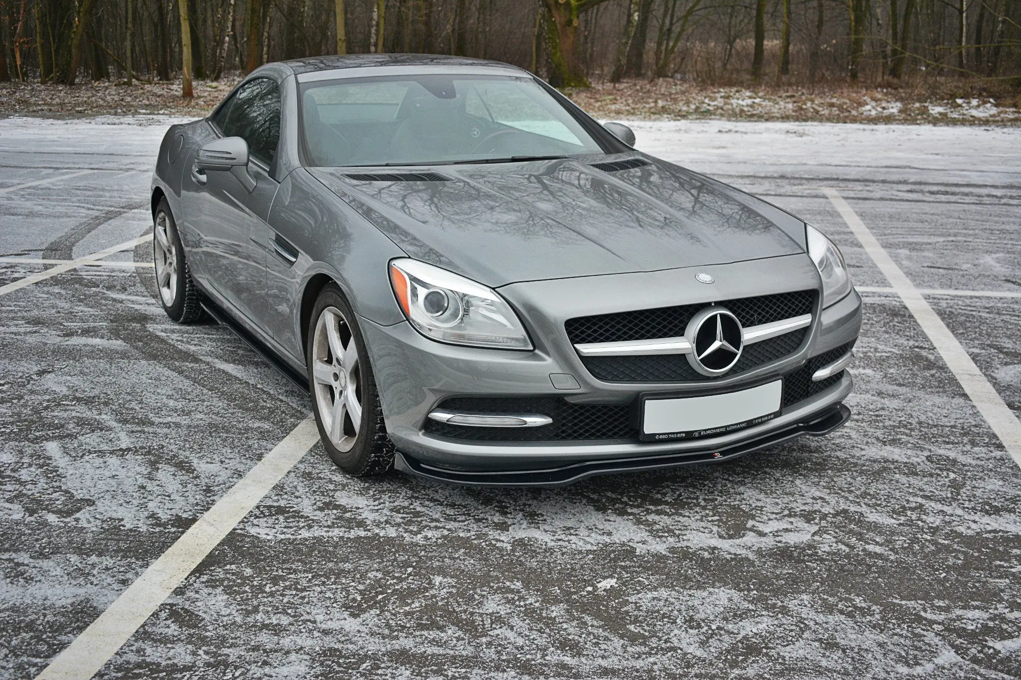 Frontspoiler Mercedes-Benz SLK (R172) 2011-2015 | V.1 Glossy Black Edition – bilde 4