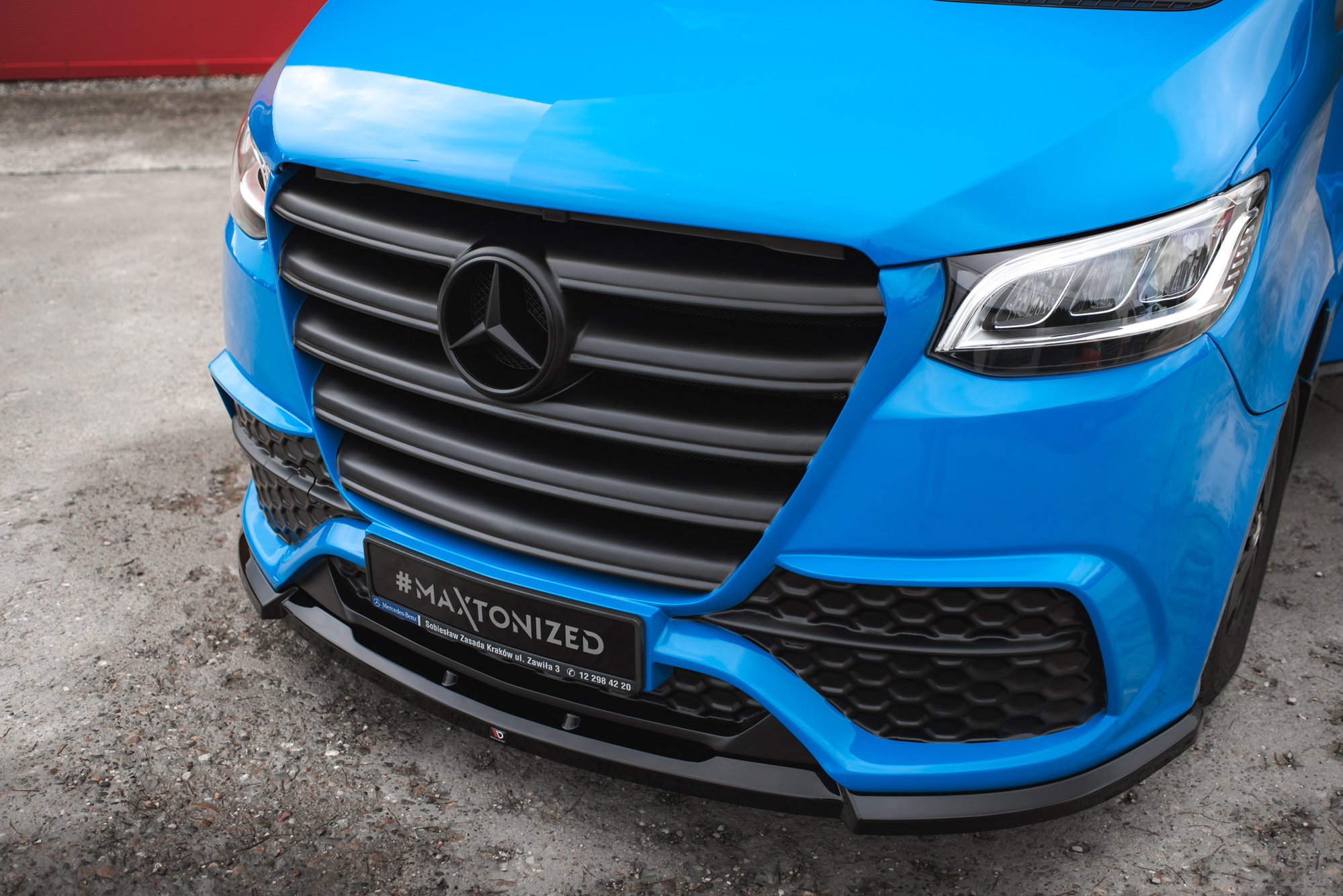 Frontspoiler Mercedes-Benz Sprinter III 2018 - 2022 | Sport Glossy Black Edition
