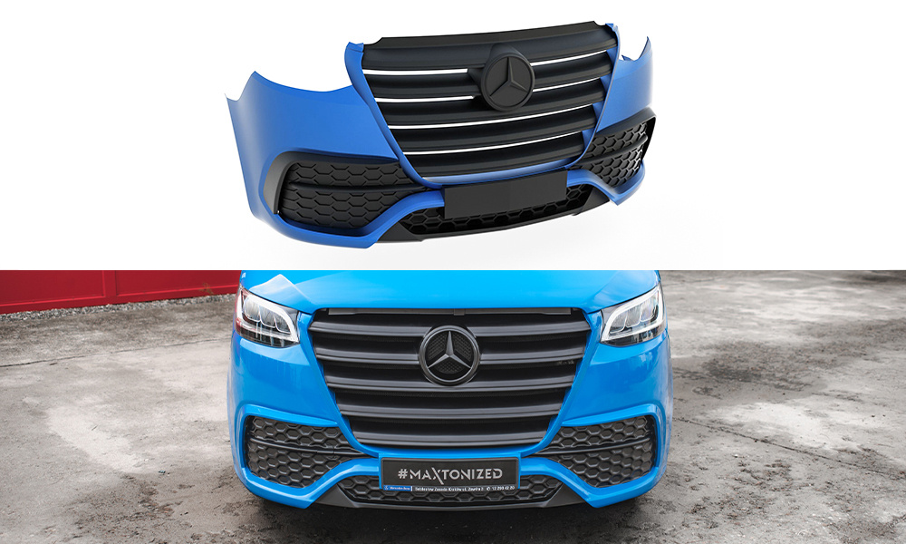 Frontspoiler Mercedes-Benz Sprinter III 2018 - 2022 | Sport Glossy Black Edition – bilde 8